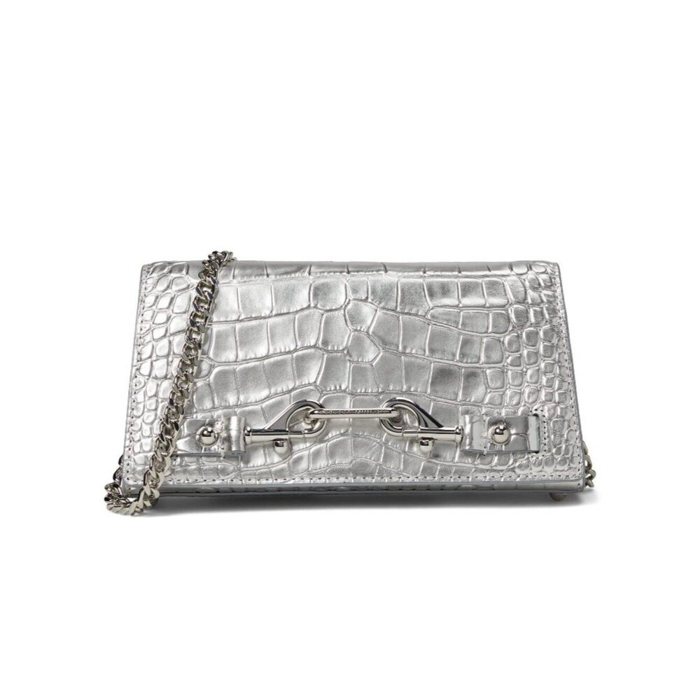 Rebecca Minkoff Lou Swing Crossbody Argento NWT